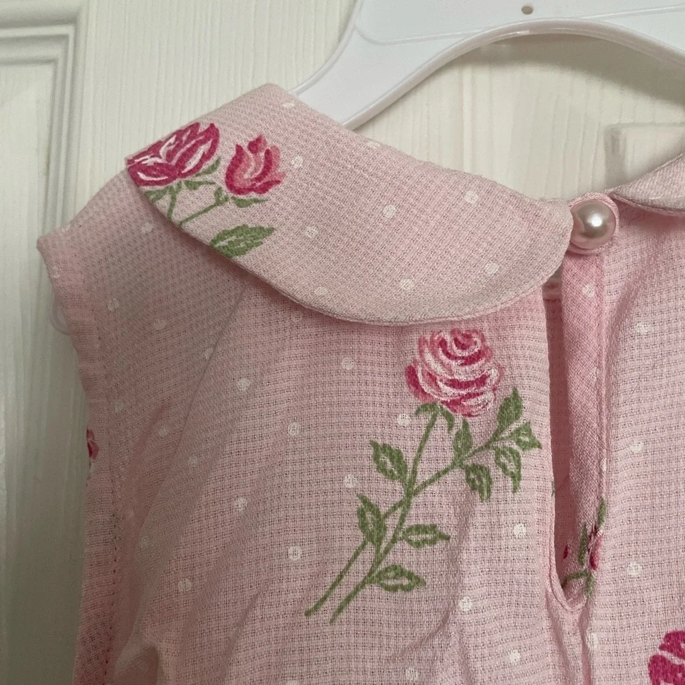 Vintage SWAT Kohl's Pink Rose Patterned Kids Dress NWT size 4